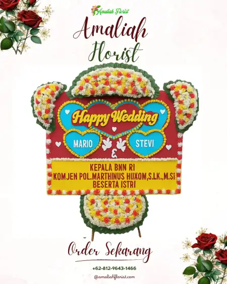 Papan Bunga Pernikahan Sigedong